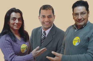 Zaira e André, da AMAVIAMÃO, apóiam o vereador Armando - 13123