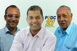 Presidente do Partido Social Democrata Cristão (PSDC) - do Estado do Rio Grande do Sul, Luis Carlos Coelho Prates, e o presidente do PSDC de Viamão, Cleber Romero,